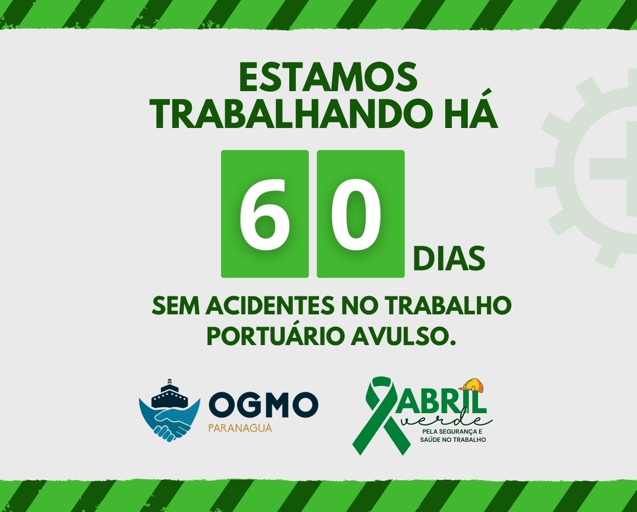 OGMO/Paranaguá comemora 60 dias sem acidentes no trabalho portuário avulso